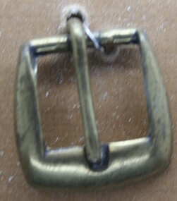 Brass half buckle imported , sold and used By Holden and Frost in their manufacture of various pieces of equine equipment