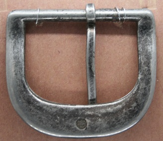 Steel nickle plated half buckle as imported and used by Holden and frost Ca1900