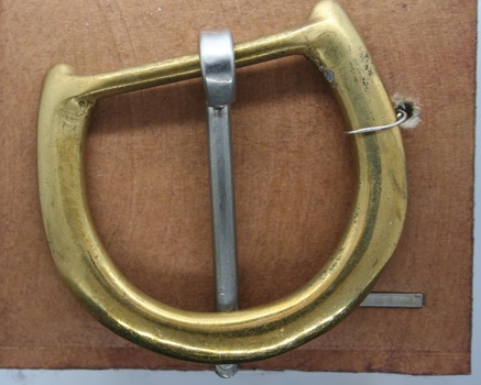 Brass half buckle with steel tongue as imported and used by Holden and Frost Ca 1900