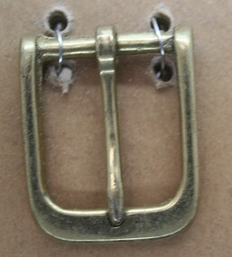 Brass half buckle as used by Holden and Frost in the manufacture of various pieces of equine equipment Ca1900