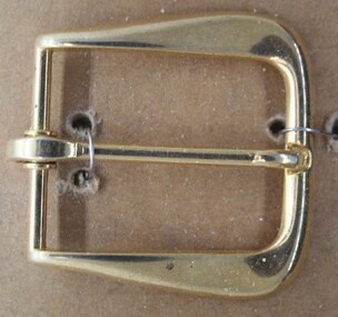 Brass half buckle as imported and utilised by Holden and Frost in the making of equine equipment