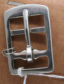 Twin bar bright steel full buckle used on horse and imported by Holden and Frost