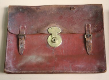 Leather brief case manufactured by Holden and Frost