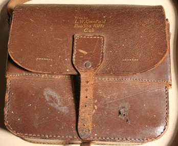 Leather shooters maintenance bag manufactured by Holden and Frost