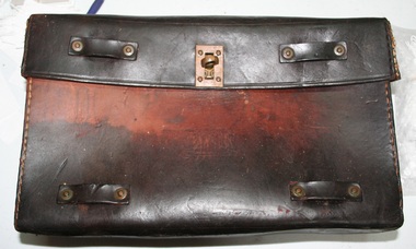 Leather shoulder bag as would have been carried by Postal delivery officers in the performance of their duties made by Holden and Frost