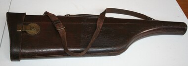 Leather case to protect rifle manufactured by Holden and Frost