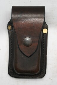 Leather pocket knife holder manufactured by Holden and Frost