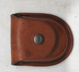 Leather fob watch holder manufactured by Holden and Frost