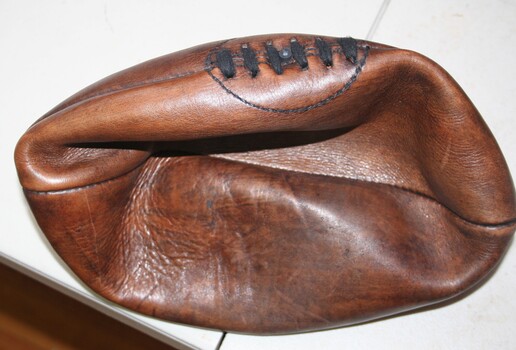 Leather oval football, made to the specifications  of the Australian code