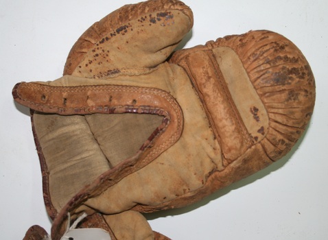 Pair Boxing gloves Imported and sold by Holden and Frost Ca1900