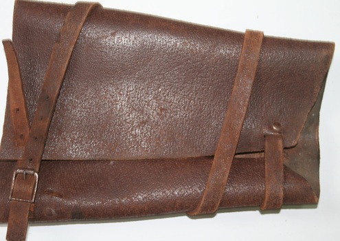 Brown leather Puttie strap and buckle ankle protectors imported and sold by Holden and Frost
