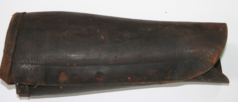 Brown leather gitor as used by horsemen Ca1900