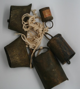 Small brass/steel bells used on sheep, to ascertain their whereabouts