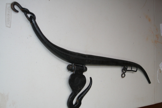 Black painted steel Hames used over horse collar to pull cart