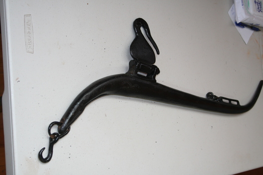 Black painted cart Hames with bracket hook
