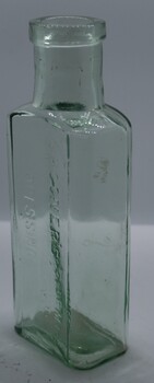 Squat square shouldered bottle to hold Spooners Boot Dressing.