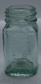 squat clear glass jar. suited to screw lid