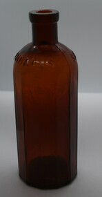11 sided amber glass bottle neck suited to cork stopper