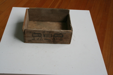 small wooden box, no lid