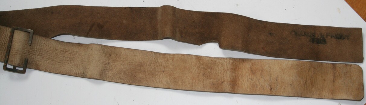 Military adjustable leather strapping