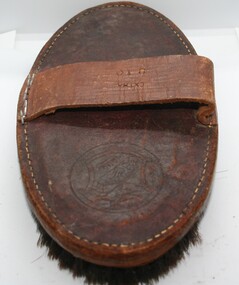 Grooming brush used on horses