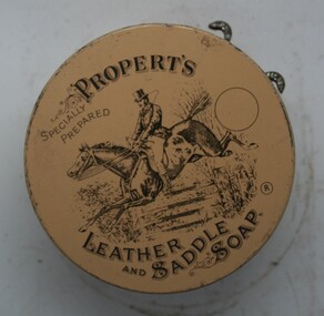 Can of leather cleaning soap