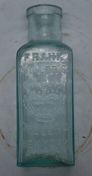 Clear Glass bottle for containing leather protection oil