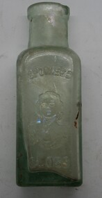 Glass bottle which contained boot dressing