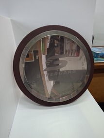 Round chrome trophy with brown leather surround 2016 Supercars