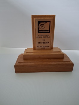 Wooden award for Holden Jackaroo