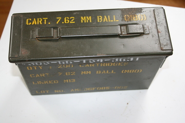 Metal box for carrying cartridges