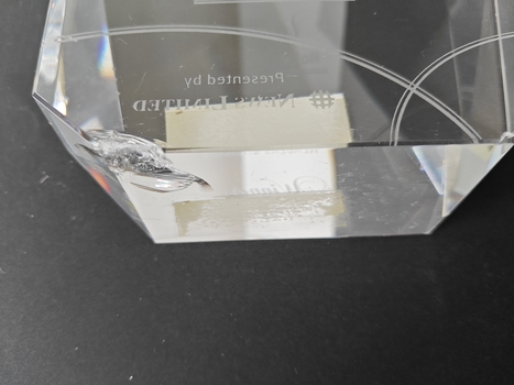 base of award has substantial cracking