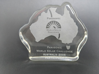 acrylic award shaped as australia