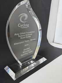 acrylic trophy on acrylic mount