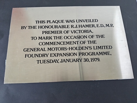 brushed aluminium wall plaque gmh foundry