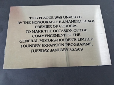 brushed aluminium wall plaque gmh foundry