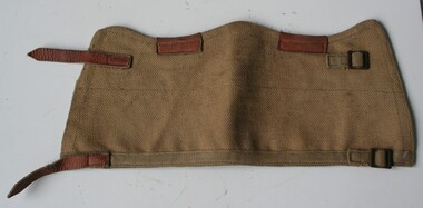Left leg gaiter worn by military