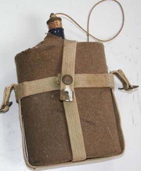 Water bottle in carry pouch