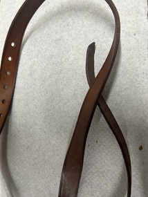 Brown leather belt,  manufactured by Holden