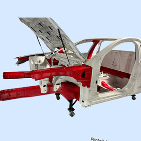 Red and white VE cutaway  used for display purposes