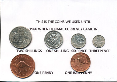 Coins, 6 Australian pre decimal, ie pre 1966