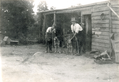 Plant specimen (sub-item) - Black and White, The Family ‘pets’ in 1936.  Ken Heims and Mr. Walter Heims, 1936