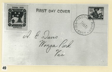 Photograph (sub-item) - Black and White, Arthur Davis even had his own First Day Cover for the Pan-Pacific Jamboree in 1948-9, 1948