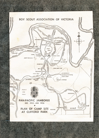Photograph (sub-item) - Black and White, The plan of the 1955-6 Jamboree at Clifford Park, Wonga Park, c 1955