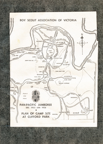 Photograph (sub-item) - Black and White, The plan of the 1955-6 Jamboree at Clifford Park, Wonga Park