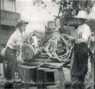 Photograph (sub-item) - Black and White, Getting ready for spraying the orchard in early 1930’s