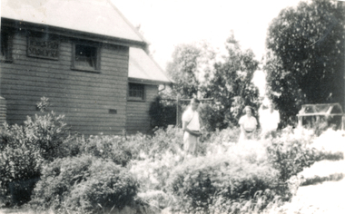 Photograph - Black and White, Front of school 1931
