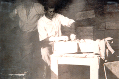 Photograph - Black and White, Fruit packing by the Heims’ family in 1939