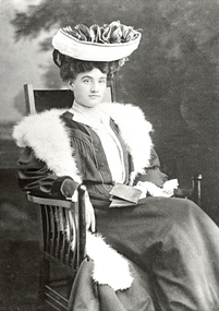 Photograph (Item) - Black and White, Woman seated in chair