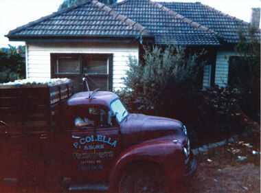 Photograph (Item) - Colour, Wonga Park: Patsy Colella's truck ready for market late 1950s or early 1960s